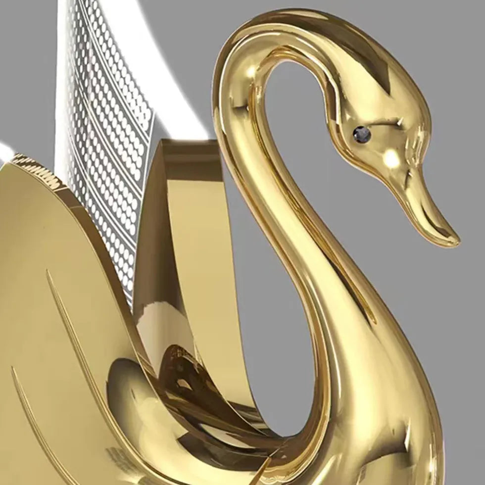 Swan Modern Gold Plug in Wall Lights