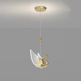 Swan Shape Modern Minimalist Bedroom Pendant Light