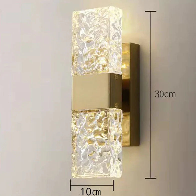 Modern gold pattern glass Wall Lights