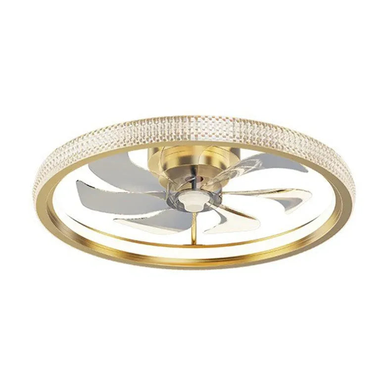 Gold Ceiling Fan for Bedroom Pendant Light