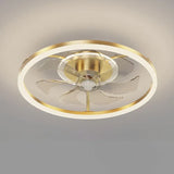 Floral Decor Bedroom Ceiling Fan Light