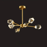 Cut Crystal Gold Modern Chandelier