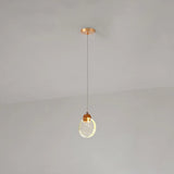 Golden Round Crystal Modern Pendant Light