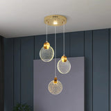 Golden Round Crystal Modern Pendant Light