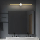 Gold Linear Crystal Bathroom Mirror Lights