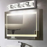 Ring Shaped Crystal Silver Bathroom Wall Lights