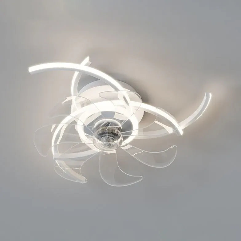 Half-Ring Adjustable Ceiling Fan with Light