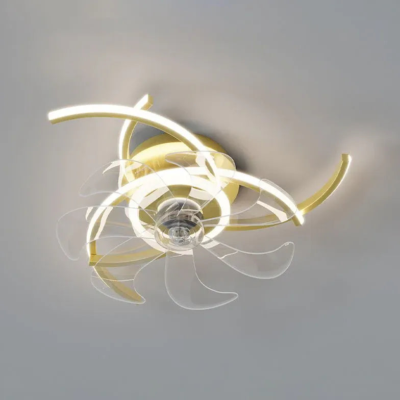 Half-Ring Adjustable Ceiling Fan with Light