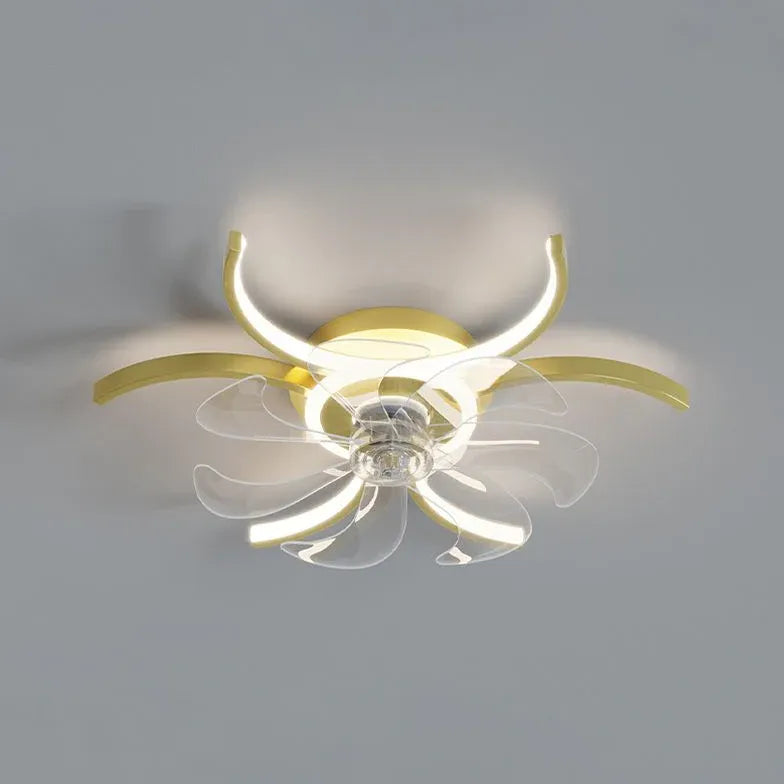 Half-Ring Adjustable Ceiling Fan with Light