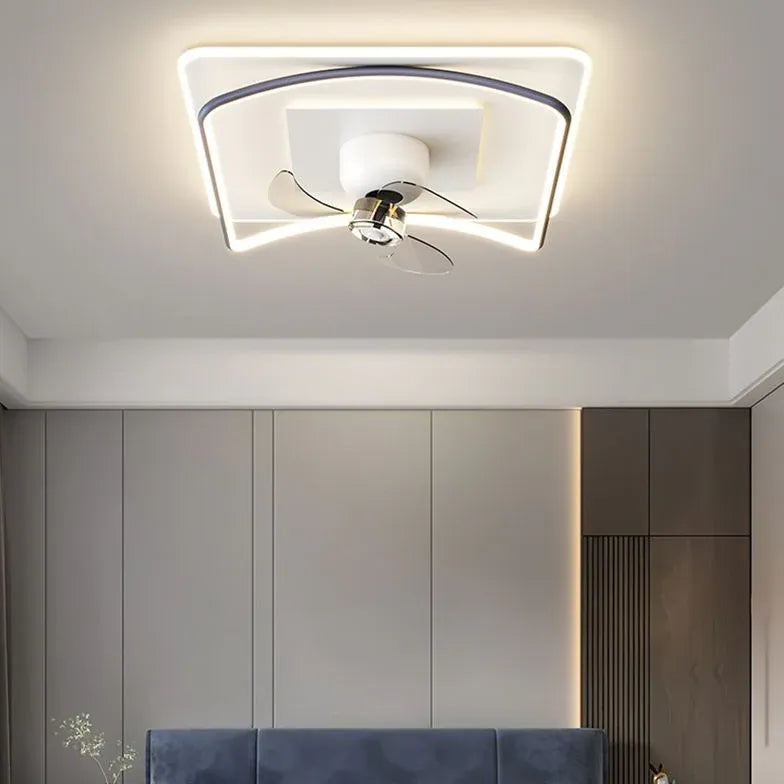 Color-Block Double Layer Ceiling Fan with Light