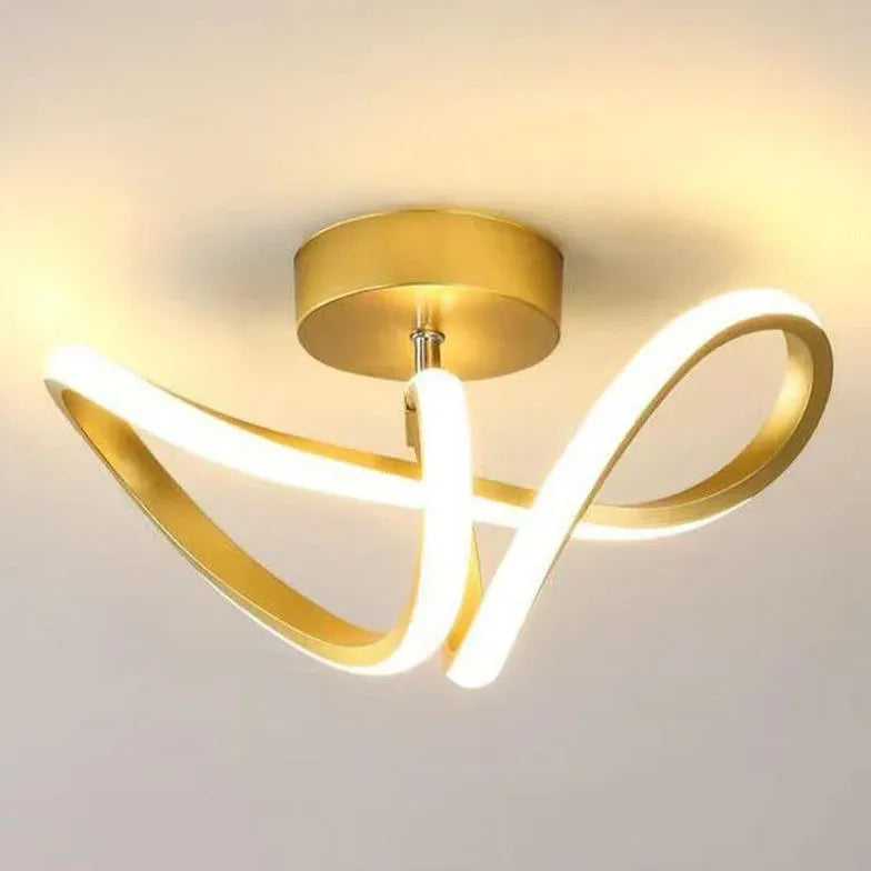 Irregular Two-Tone Ring Modern Ceiling Light