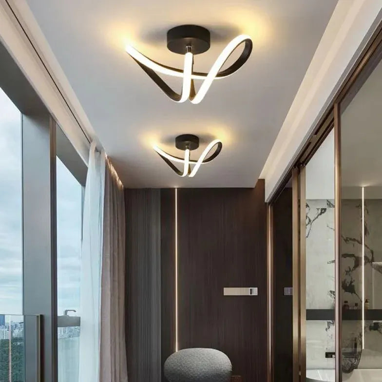 Irregular Two-Tone Ring Modern Ceiling Light