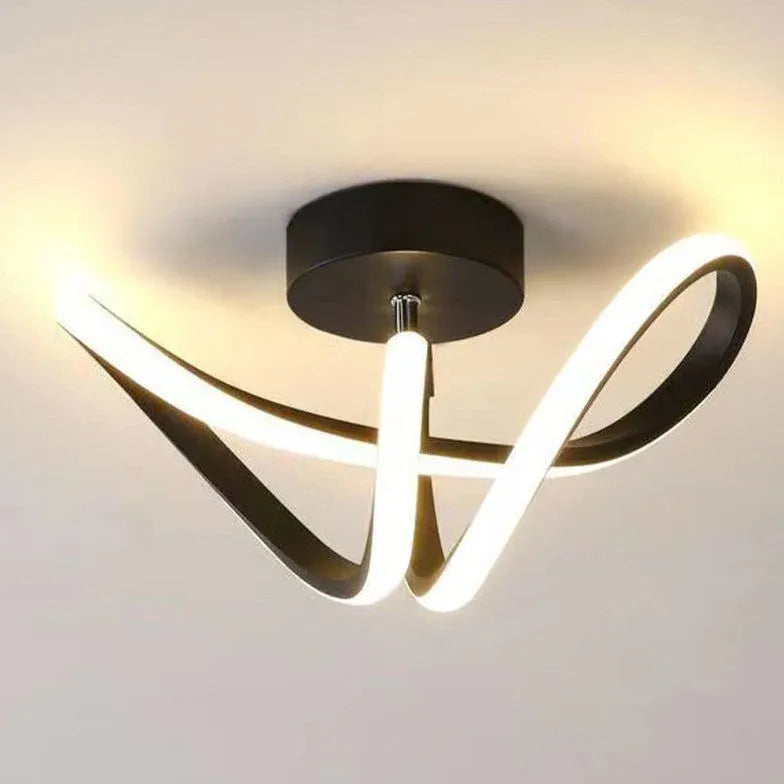 Irregular Two-Tone Ring Modern Ceiling Light