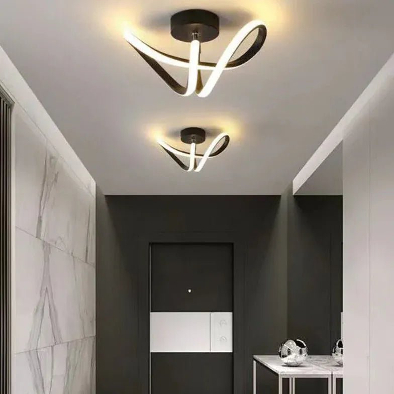 Irregular Two-Tone Ring Modern Ceiling Light