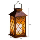 Hollow Out Flameless Candle Solar Lantern