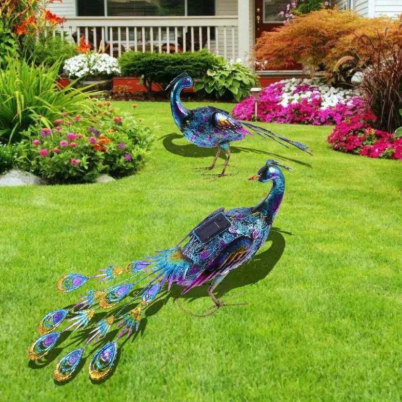 Peacock Lawn Light Art Solar Garden Light