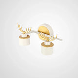 Gold Antler White Lampshade Bathroom Wall Lights