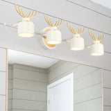 Gold Antler White Lampshade Bathroom Wall Lights