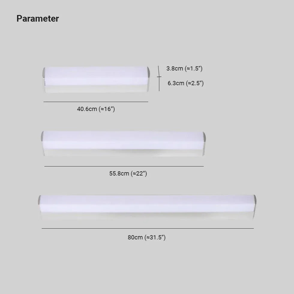 Rectangular Led White Bathroom Wall Lights