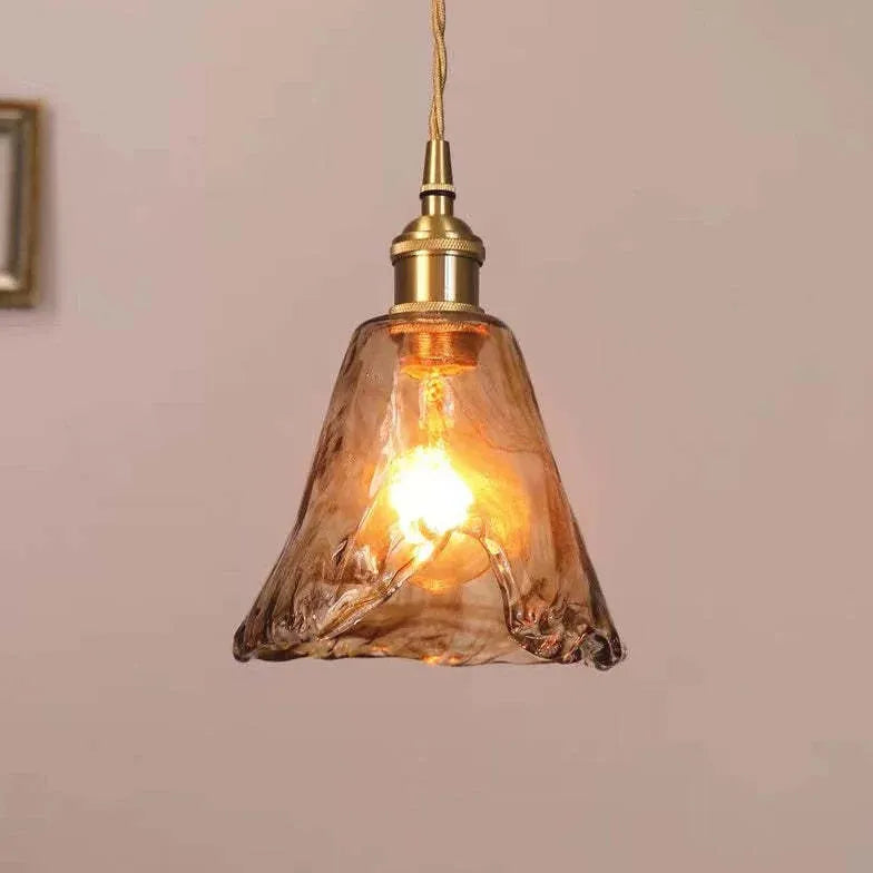 Bell Shape Glass Industrial Pendant Light