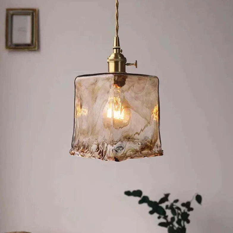 Bell Shape Glass Industrial Pendant Light