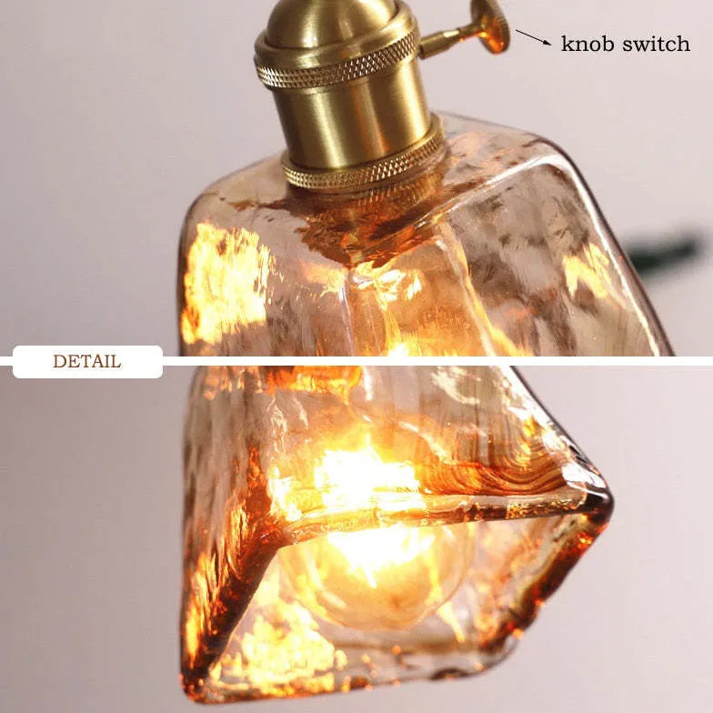 Bell Shape Glass Industrial Pendant Light