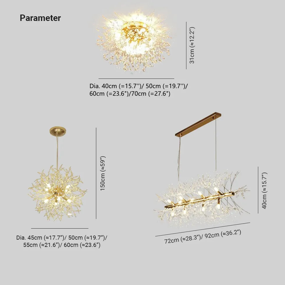 Fireworks Shaped Modern LED Pendant Light