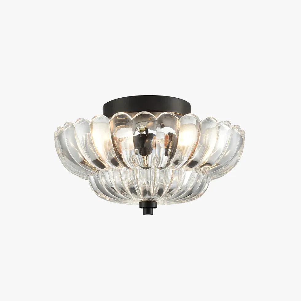 Petal Shaped Glass Lampshade Vintage Ceiling Light