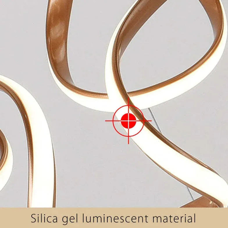 Abstract Wave Curved Minimalist Pendant Light