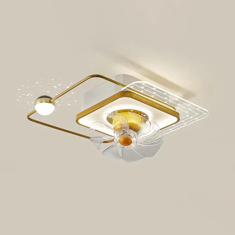 Multiple Lights Modern Ceiling Fan With Light