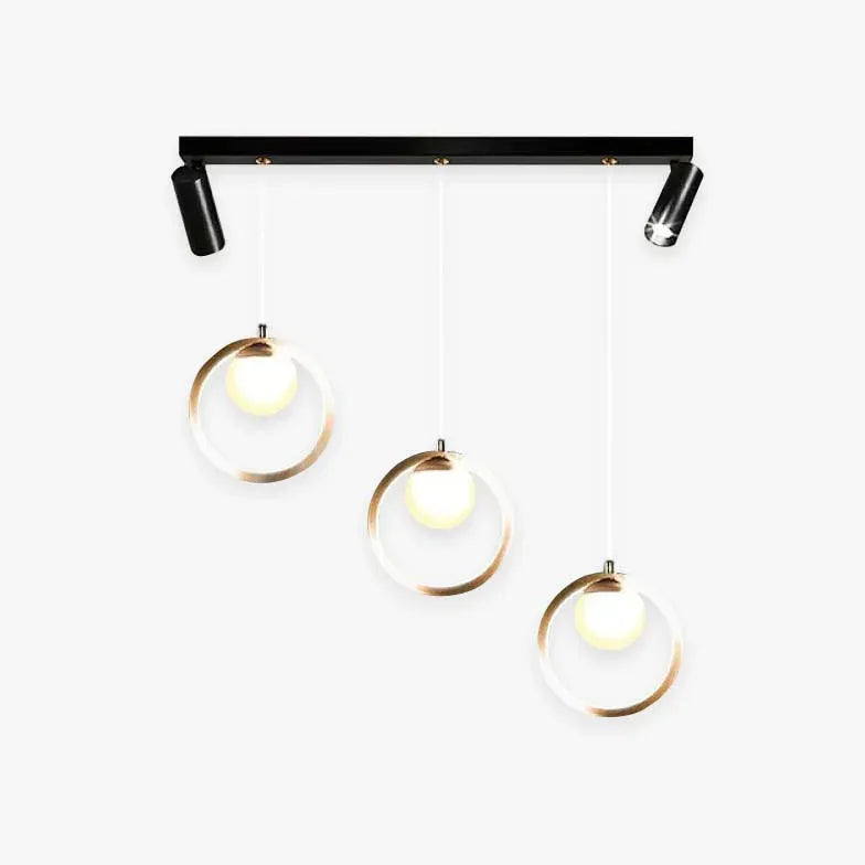 Dimming Ring Glass Kitchen Pendant Light