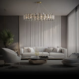 Flat Round Bedroom Crystal Chandelier