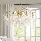 Crystal Leaves Multi-Light Vintage Luxury Chandelier