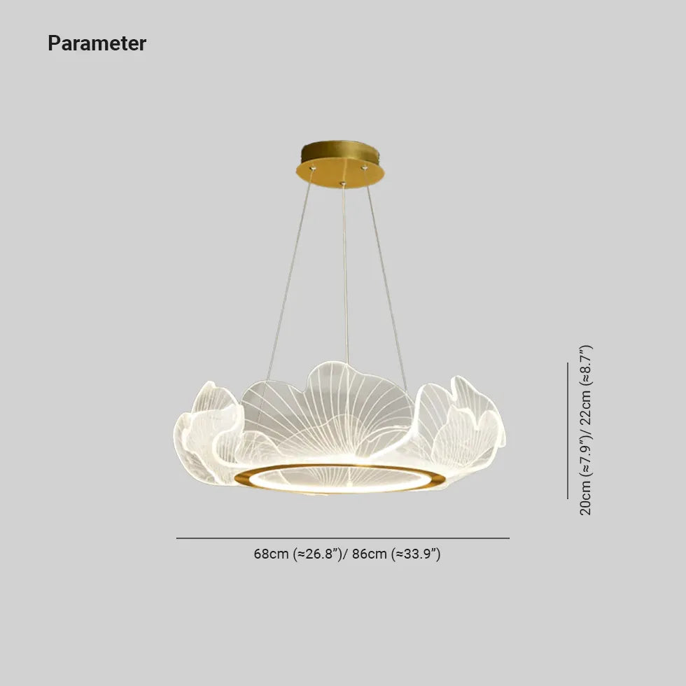 Delicate Petals Gold LED Pendant Light