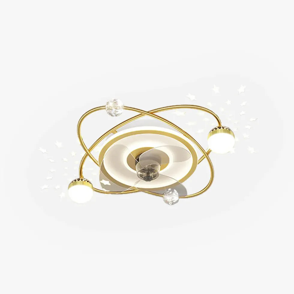 Planetary Orbits Modern Ceiling Fan With Light