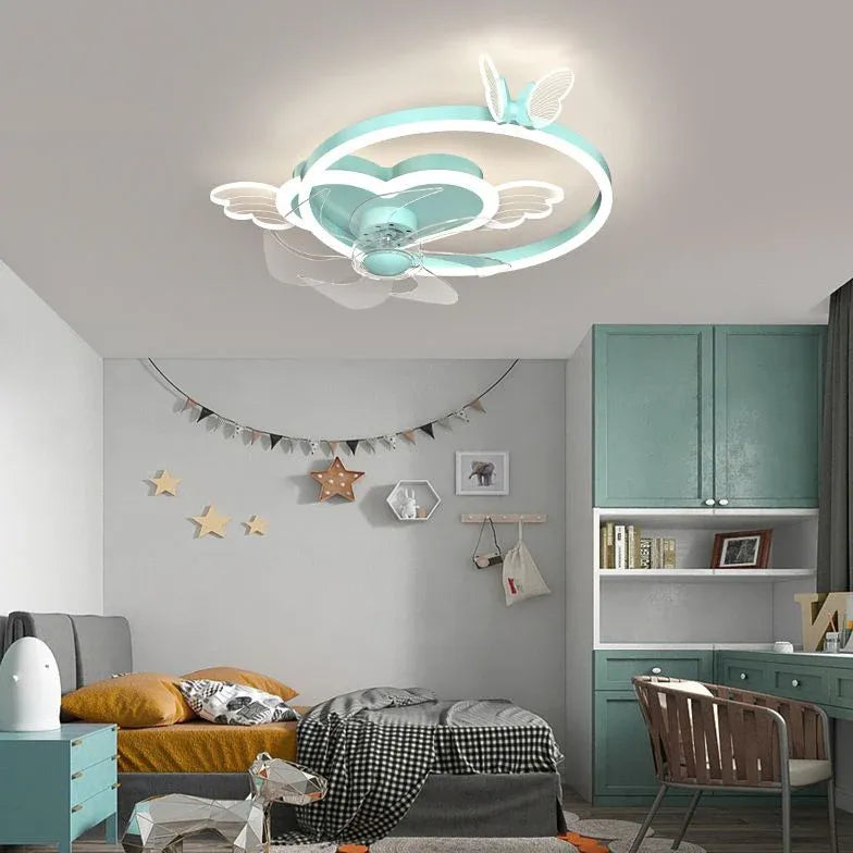 Transparent Cloud LED Ceiling Fan With Light