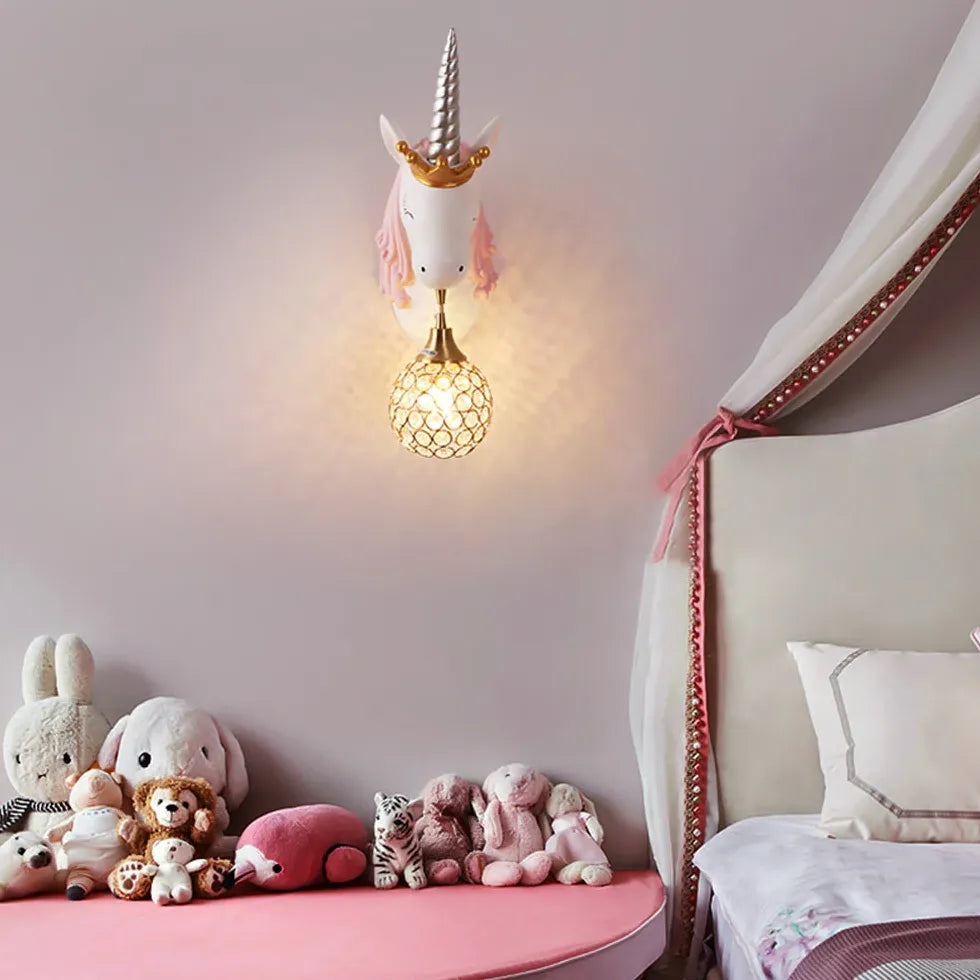 Unicorn Cartoon Children's Bedroom Wall Lights