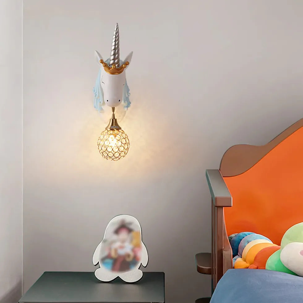 Unicorn Cartoon Children's Bedroom Wall Lights