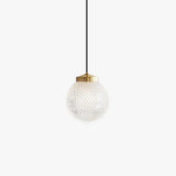 Translucent Diamond Glass Gold Pendant Light