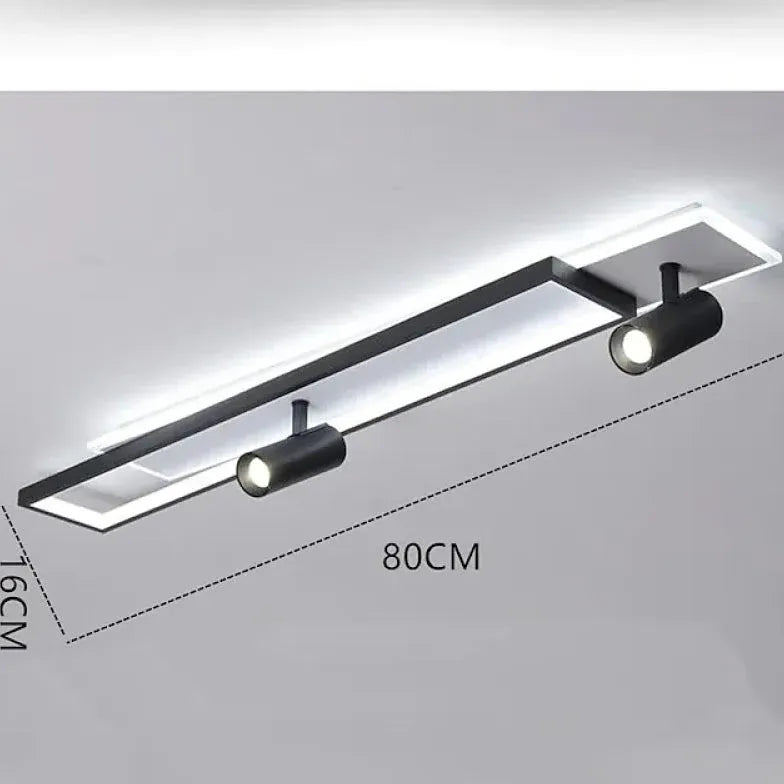 Double Layer Irradiation Black Flush Ceiling Lights