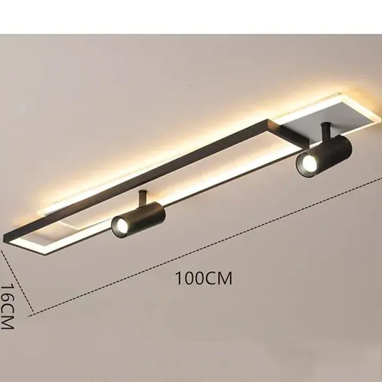 Double Layer Irradiation Black Flush Ceiling Lights