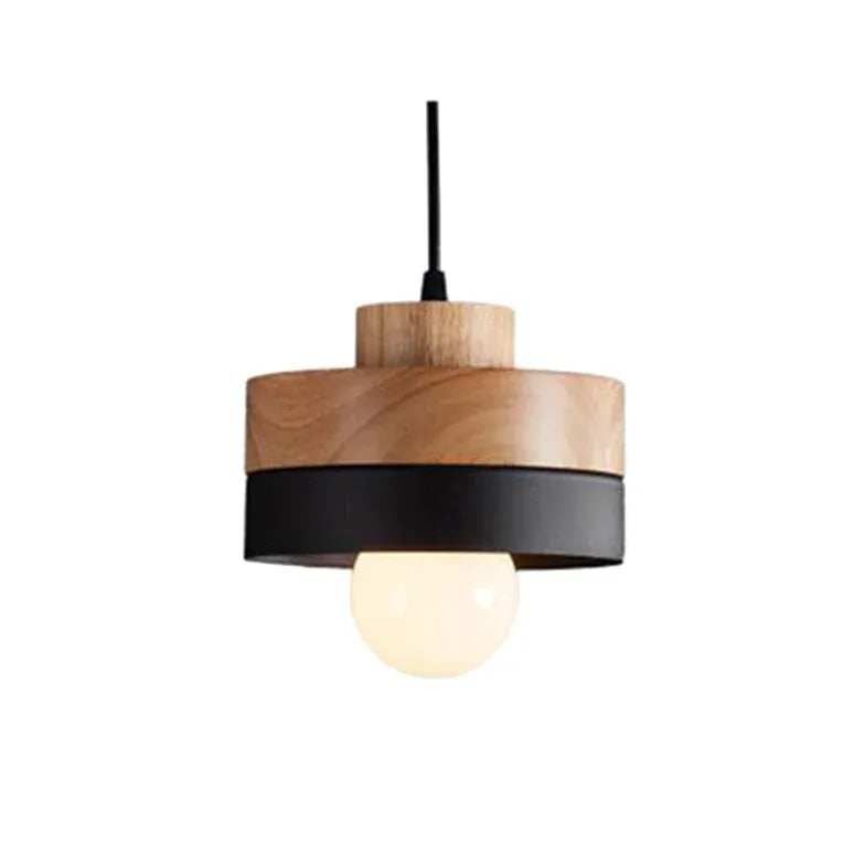 Geometric Wood Kitchen Pendant Light