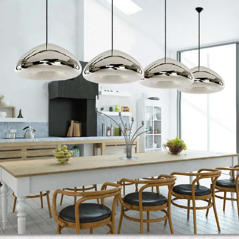 Mirror Hemisphere Kitchen Pendant Light