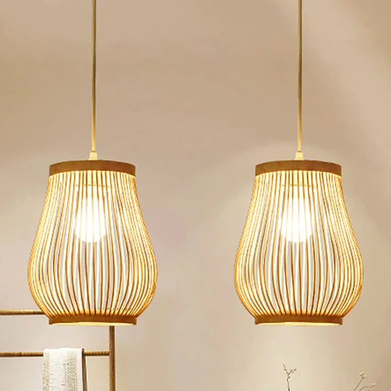 Natural Hollowing Rattan Pendant Light