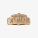 Double Layer Slim Bedroom Rattan Pendant Light