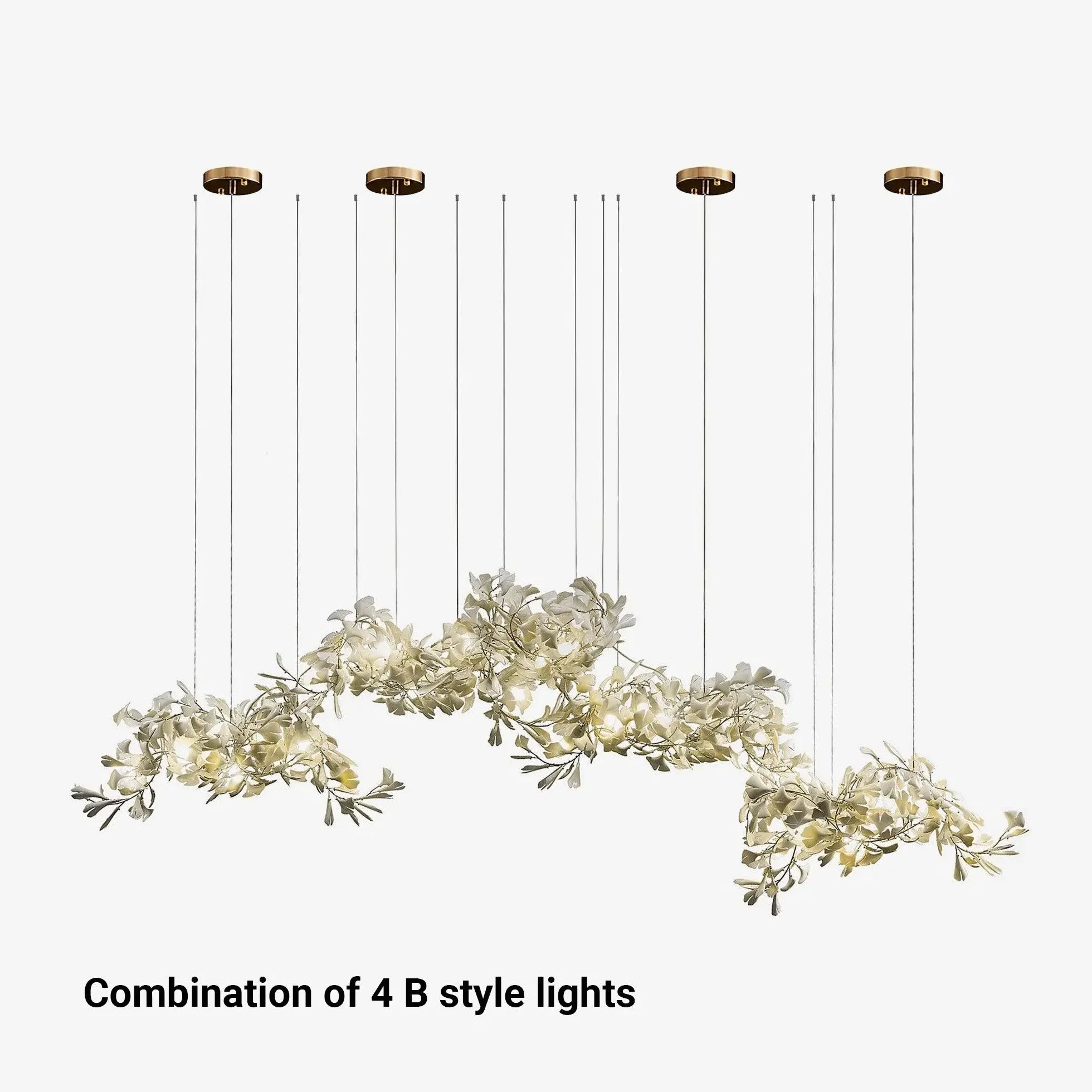 White Leaf-Shaped Modern Pendant Light