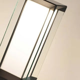 Black Cuboid Glass Led Outdoor Floor lamps