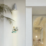 brushed metal wall lights outdoor