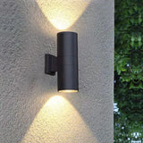 up and down outdoor wall lights black