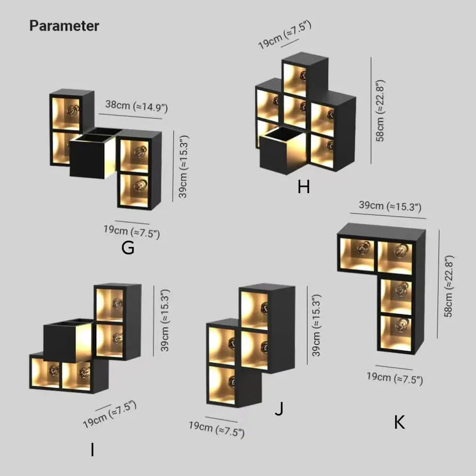 Cube Design decorative Outdoor Wall Lights